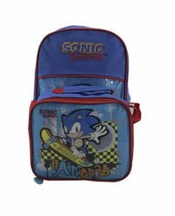 Rugtas Met Lunchtas Sonic 11" Schooltas Met Lunchbag