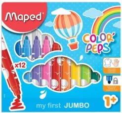 Maped Jumbo ColorPeps Viltstiften 846020 - Set/12 Peuters