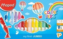 Maped Jumbo ColorPeps Viltstiften 846021 - Set/18 Peuters -Kantoorbenodigdheden 1122290 0 2