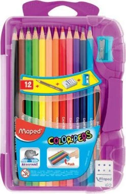 Maped Kleurpotlodenset + Veger + Slijper| 832032 Set Van 12 -Kantoorbenodigdheden 1122372 3 1