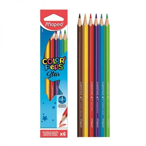 Maped ColorPeps Kleurpotloden 832002 | Set Van 6 Kleurtjes 4 Maped ColorPeps Kleurpotloden 832002 | Set Van 6 Kleurtjes - Afbeelding 2