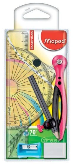 Maped Essentials Tekenset 018119 - Passerset, Liniaalset -Kantoorbenodigdheden 1124109 2