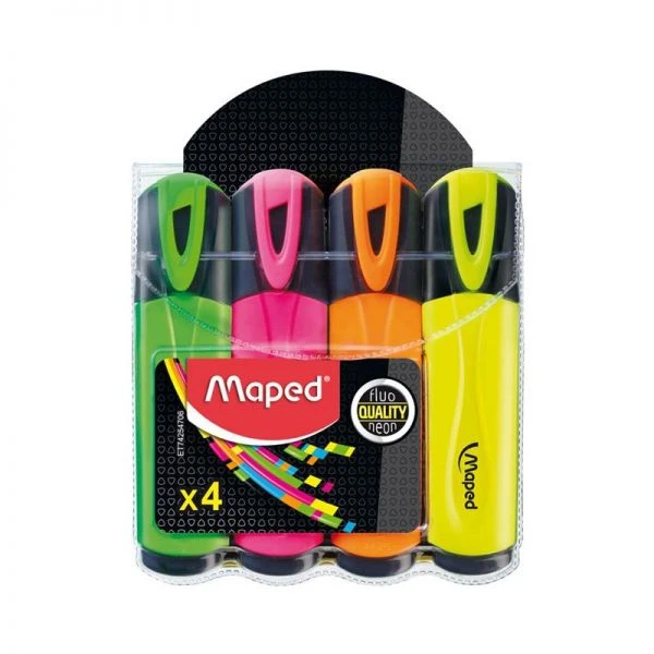 Maped Highlighters 742547, Assorted Set/4, Markeerstiften 4 Maped Highlighters 742547, Assorted Set/4, Markeerstiften - Afbeelding 2