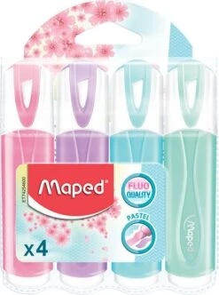 Maped Pastel Highlighters 742546, Ass. Set/4, Markeerstiften