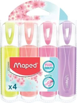Maped Pastel Highlighters 742546, Ass. Set/4, Markeerstiften -Kantoorbenodigdheden 1126176 1