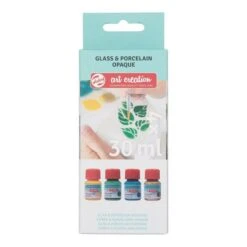 R.T. Art Creation Glas&Porseleinverf Groen-Goud 30ml|Set/4