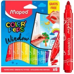 Maped Windowmarkers 844820, Glasstiften, Raamstiften Set/6