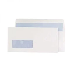 Witte DL Enveloppen Met Venster Links 80gr| 11x22cm P&S|500