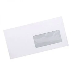 Witte DL Enveloppen Met Venster Rechts 80gr| 11x22cm P&S|500