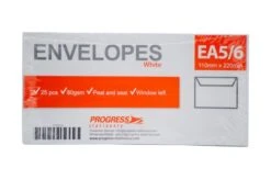 Witte DL Enveloppen Met Venster Links 80gr| 11x22cm P&S|25