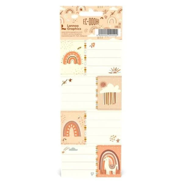 Schooletiketten Rainbow Labels Schriftstickers 3 Schooletiketten Rainbow Labels Schriftstickers