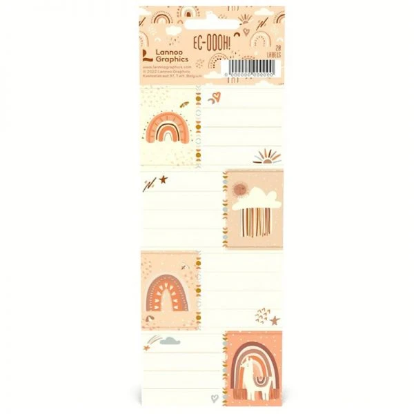 Schooletiketten Rainbow Labels Schriftstickers 4 Schooletiketten Rainbow Labels Schriftstickers - Afbeelding 2