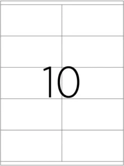 Tanex Wit Zelfklevend Etiket A4|105x56mm #TW2510 -Kantoorbenodigdheden 2321277 1 1