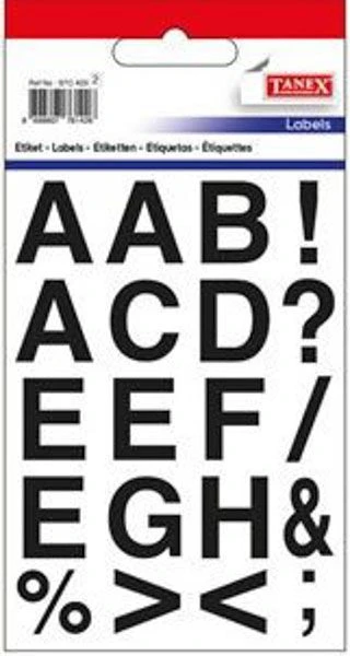 Tanex Etiketletters 20x20mm|Zwart #STC-423 3 Tanex Etiketletters 20x20mm|Zwart #STC-423