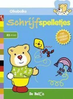 Kinderboek Olkebolke 'Schrijfspelletjes' 4/5jaar Kleuterboek