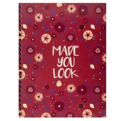 Gelinieerde Vintage Flowers Collegeblok A4, Gelijnde Schrift