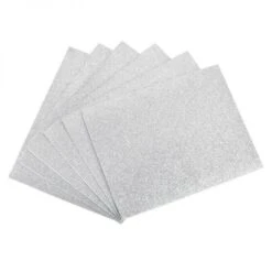 Faibo 'Eva' Glitter Kraftfoam 40x60cm|Zilver #665-91