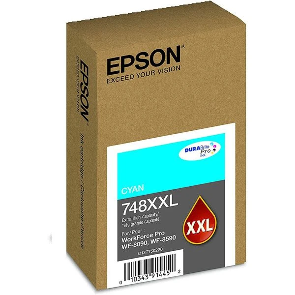 EPSON INK CARTR.CYAN T748XXL220-AL INTC#AS207EPS31 3 EPSON INK CARTR.CYAN T748XXL220-AL INTC#AS207EPS31 - Afbeelding 2