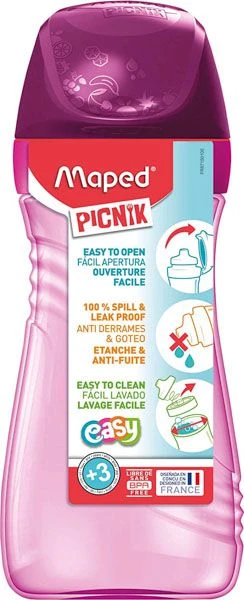 Maped Waterfles 871501, Drinkfles 430ml, Waterbottle Roze