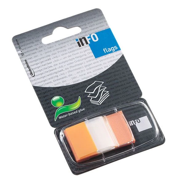 Oranje Sticky Notes Bladwijzers 50vlaggen #7728-67 3 Oranje Sticky Notes Bladwijzers 50vlaggen #7728-67