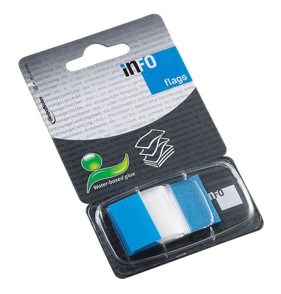 Blauwe Sticky Notes Bladwijzers 50vlaggen #7728-81 2 Blauwe Sticky Notes Bladwijzers 50vlaggen #7728-81